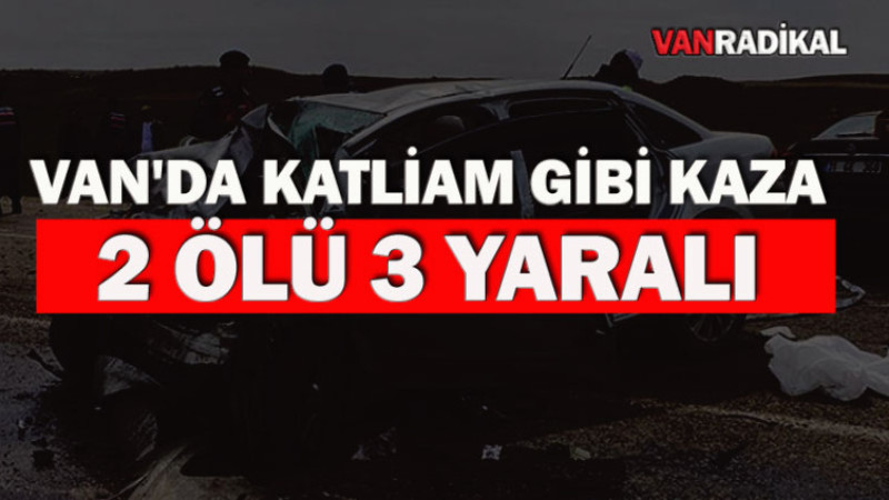 Van'da kanlı kaza 2 ölü 3 yaralı