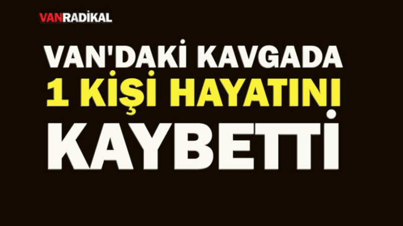 Van'da Kavga 1 Kişi Hayatını Kaybetti