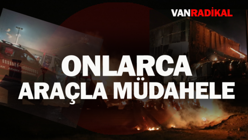 Van'da yangına onlarca araçla müdahale edildi 