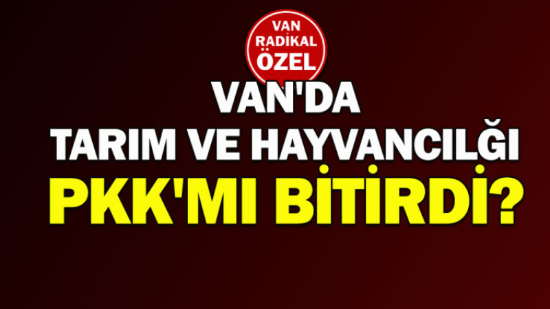 Van'da tarım ve hayvancılığı PKK bitirdi 