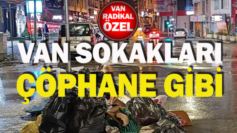 Van sokakları ÇÖPHANEYE döndü