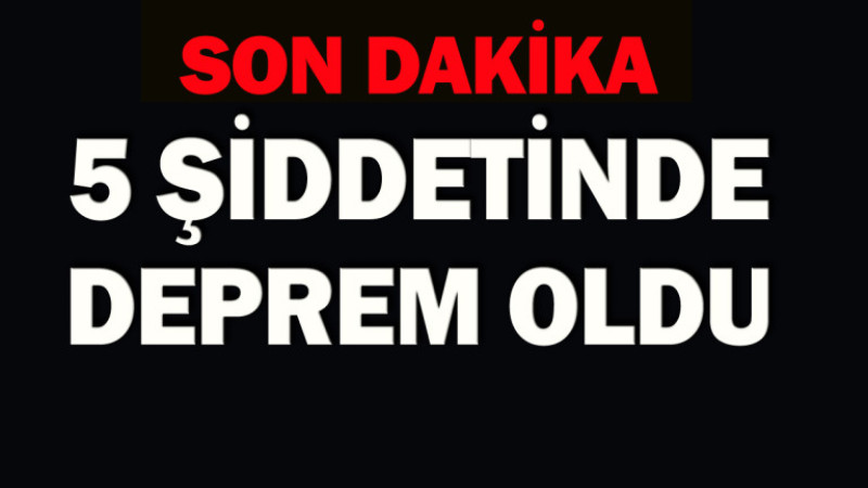 5 şiddetinde deprem oldu