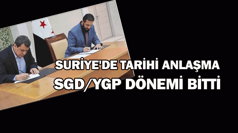 SURİDE DEVLETİ SGD İLE ANLAŞTI