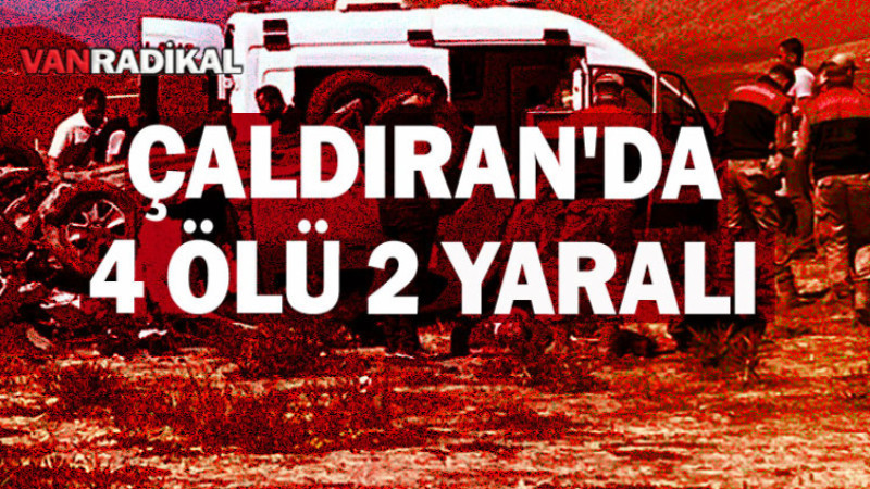 Çaldıranda zincirleme acı 4 ölü 2 yaralı