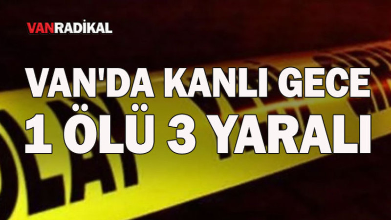 Van'da Kanlı Gece1 Ölü 3 Yaralı