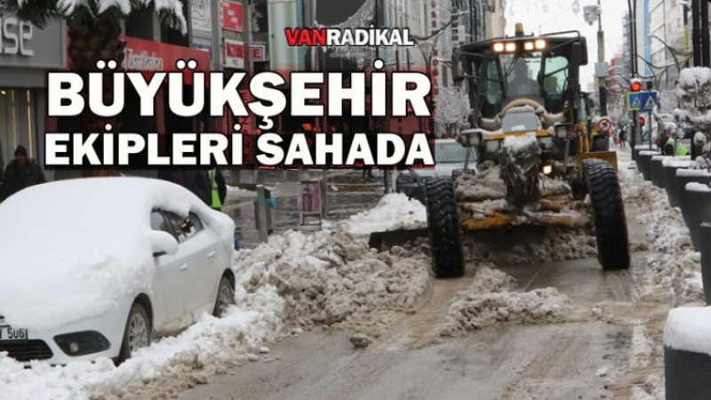 Yağan Karda Çalışmalarda Devam Ediyor