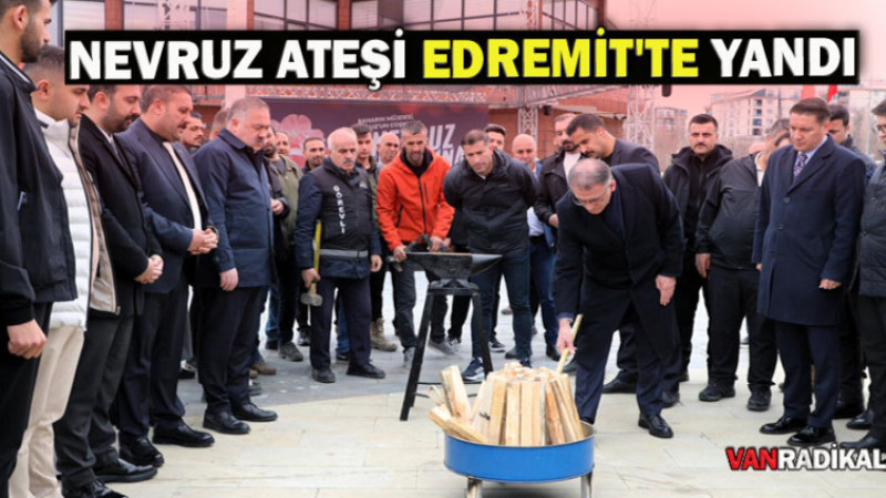 Nevruz Ateşi Edremit'te Yandı 