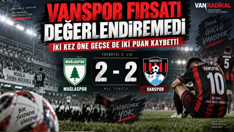 VANSPOR 2 PUAN KAYBETTİ